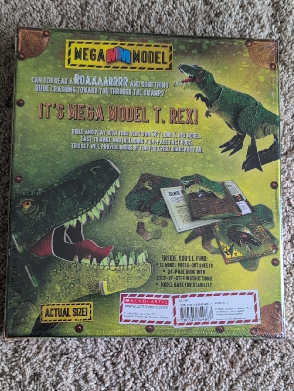 Scholastic T. Rex Model Kit — Green and Brown - Picture 2 of 2